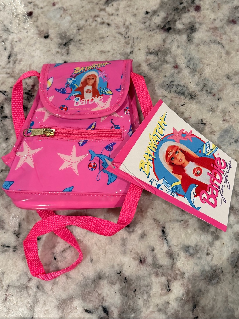NWT RARE 1994-1995 Baywatch Barbie Beach Babe Mini Backpack Purse Crossbody Bag